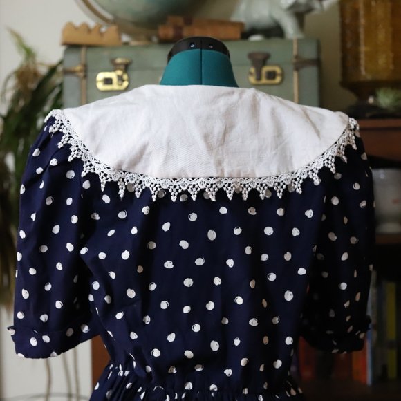 Vintage Tina Barre | Polka Dot dress 80s vintage - Picture 7 of 9